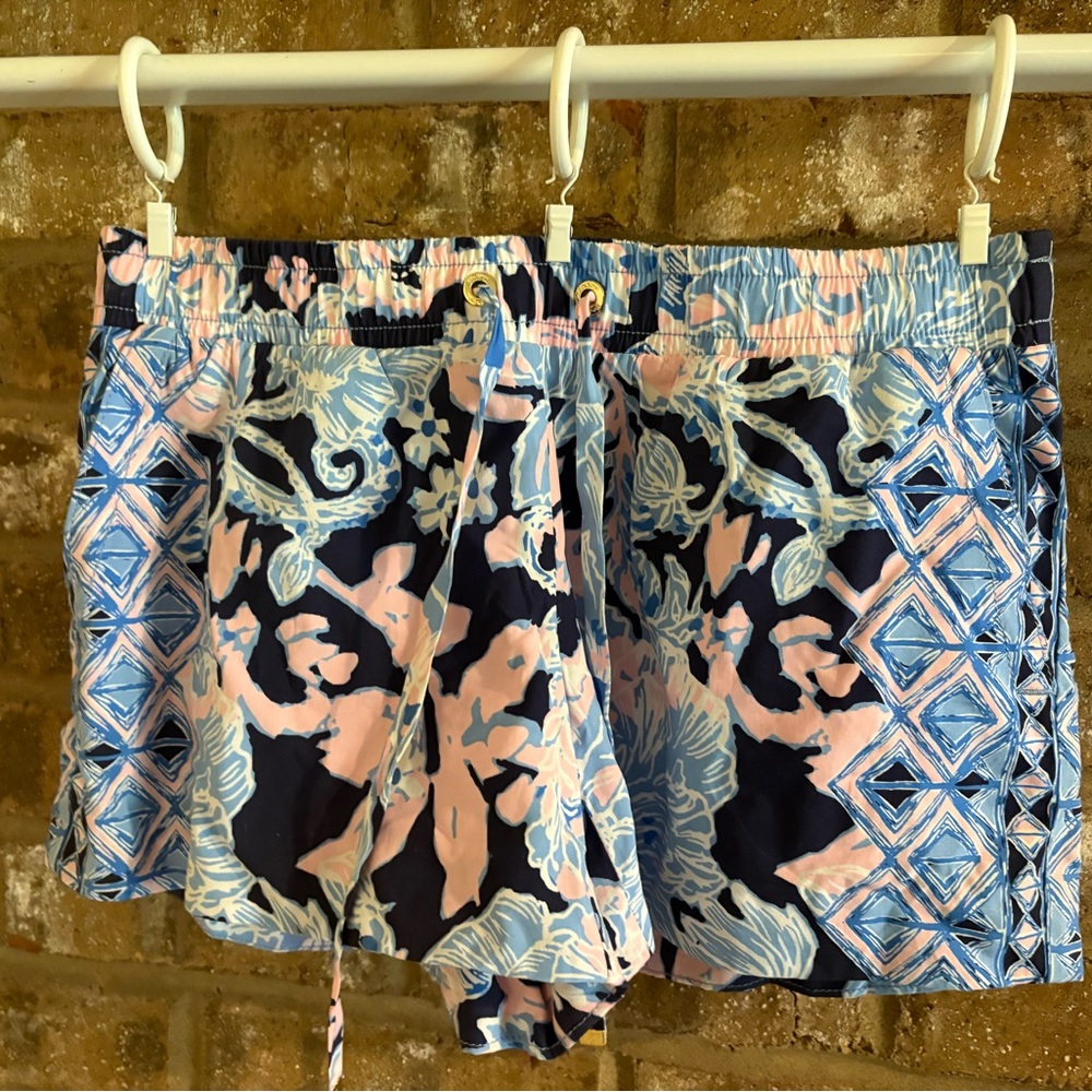 Lilly Pulitzer Blue and Pink Patterned Shorts